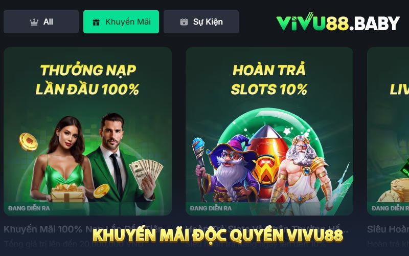 Khuyến mãi độc quyền VIVU88 cung cấp